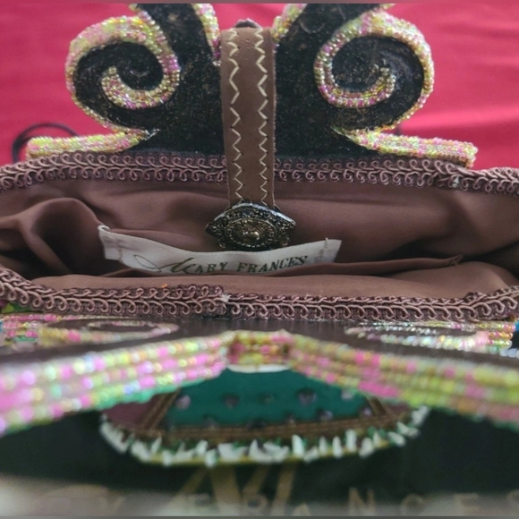 Mary Frances Vibrant Vintage Intricately Beaded Small Top Handle Dinner Purse - Picture 16 of 16